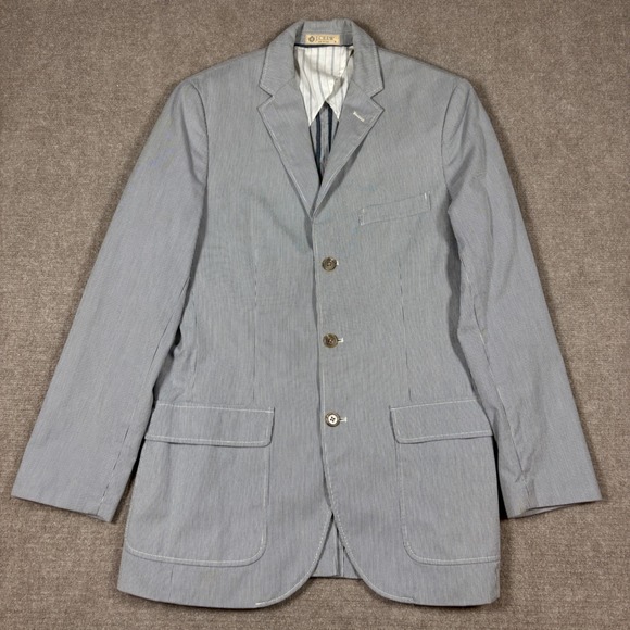 J.Crew Factory White Pinstriped Clayton Sportcoat Men's Size Small NWT (Flawed) - Picture 1 of 11